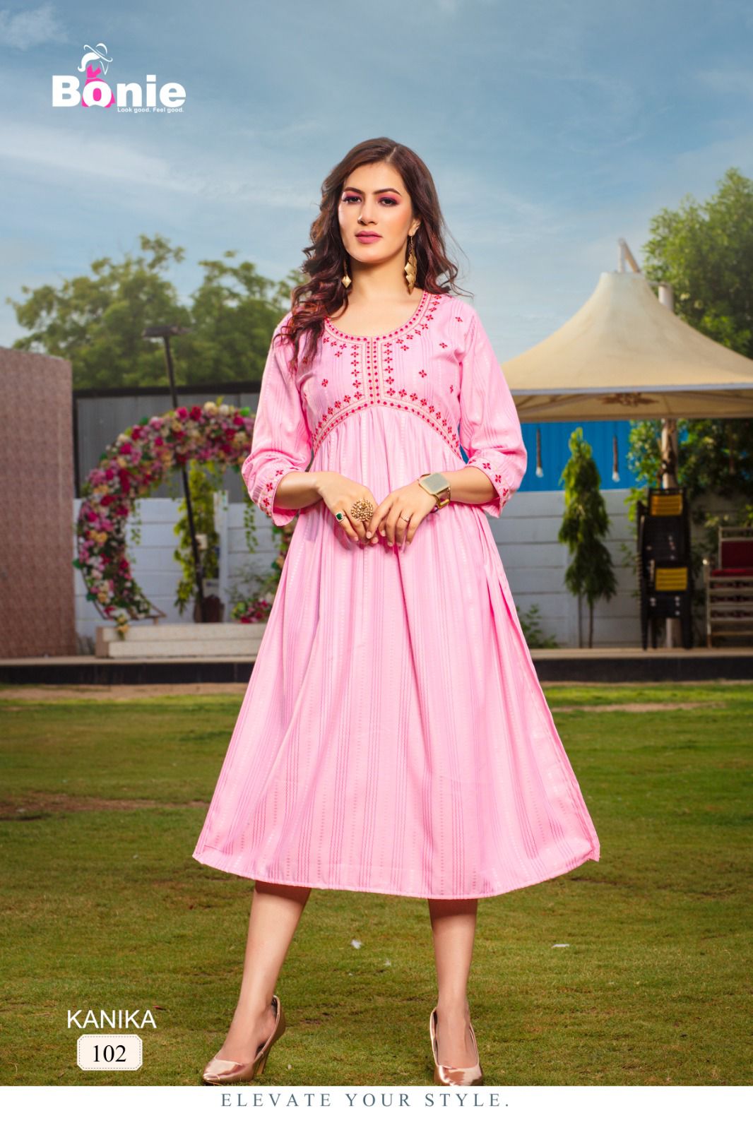 Bonie Kanika 101 Alia Cut Designer Kurtis Catalog